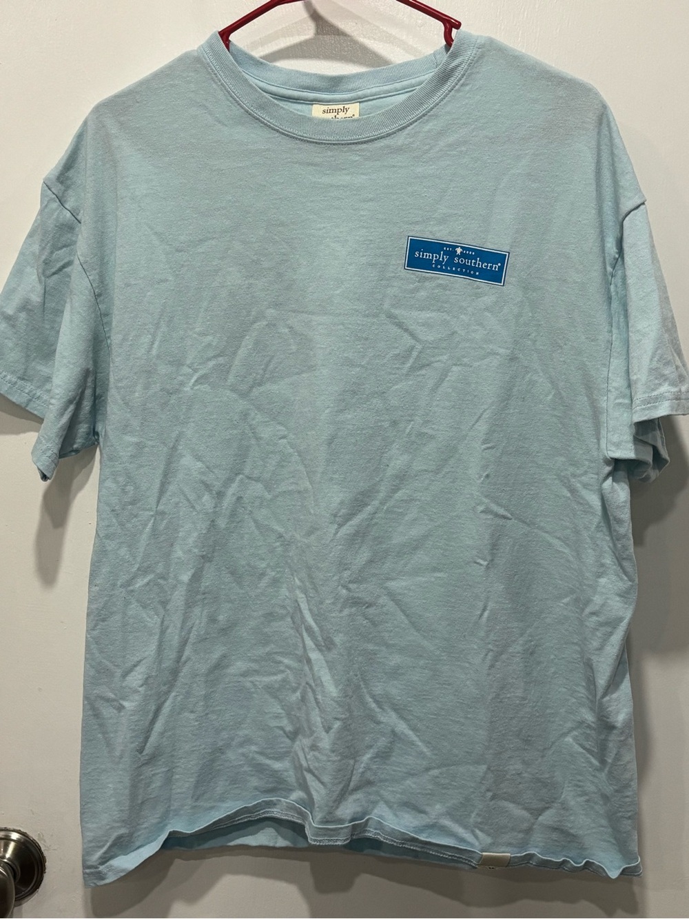 Simply Southern Light Blue Short Sleeve Logo Tee